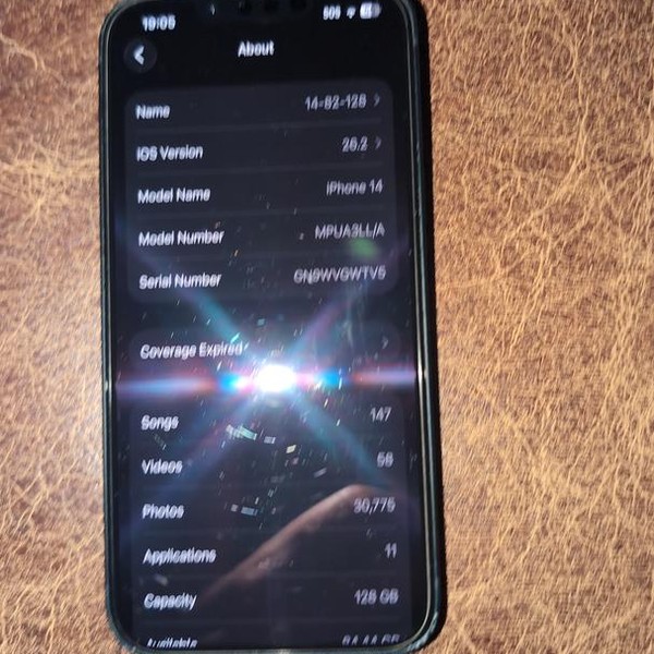 Apple iPhone 14 - Unlocked, 128 GB, Midnight, A2649