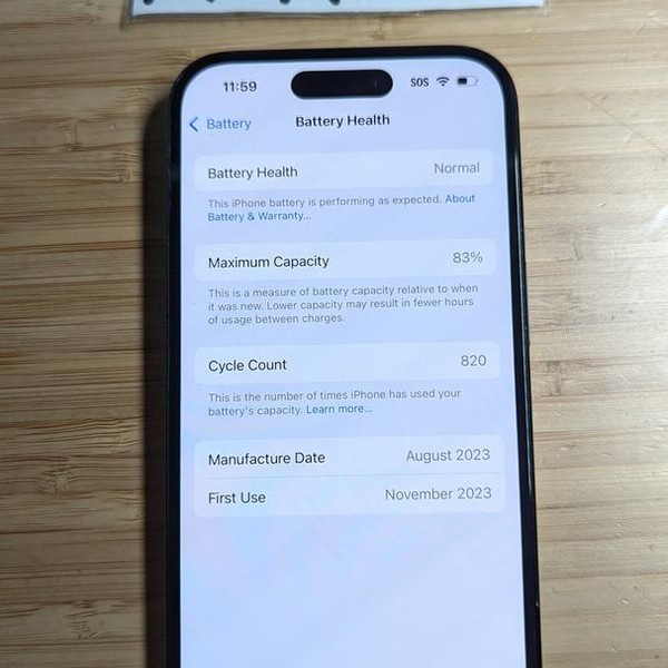 Apple iPhone 15 - Unlocked, 128 GB, Black, A2846