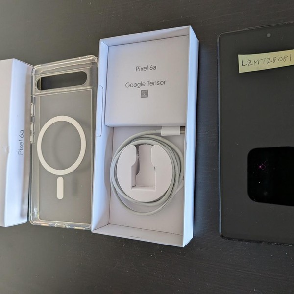 Google Pixel 6a - Unlocked, 128 GB, Charcoal, 6 GB, GX7AS