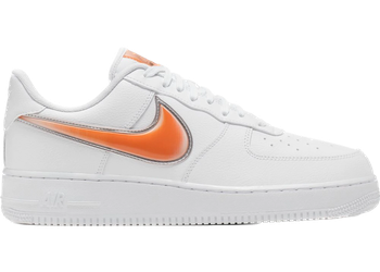 Nike Air Force 1 Low Oversized Swoosh White Orange Peel for sale