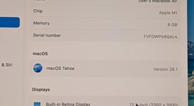 Good
													MacBook Air 2020 - 13" - Apple M1, Gray, 256 GB, 8 GB, photo 3 of 11