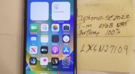 Good
													Apple iPhone SE 3rd Gen 2022 - T-Mobile, Midnight, 64 GB, A2595, photo 1 of 4