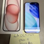 Mint Apple iPhone 15 - Unlocked, 256 GB, Pink, A2846
