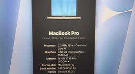Good
													MacBook Pro 2020 - 13" - I7, Gray, 1 TB, 16 GB, photo 1 of 4