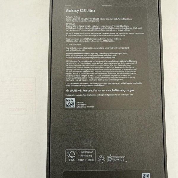 Samsung Galaxy S25 Ultra - T-Mobile, 256 GB, Gray, 12 GB, SM-S938U