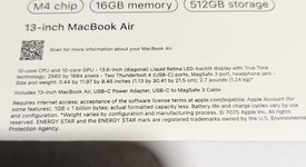 New
													MacBook Air 2025 (M4) - 13" - Apple M4, Midnight, 512 GB, 16 GB, photo 2 of 3