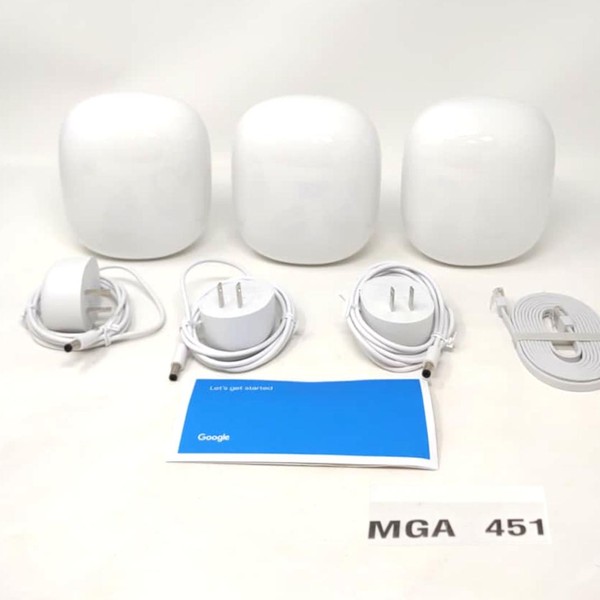 Google Nest Wifi Pro 6e Mesh Router - Snow, 3-Pack