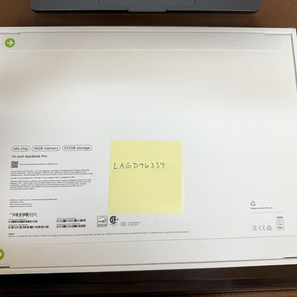 MacBook Pro 2024 - 14 inch - 512 GB, Space Black, 16 GB, Apple M4