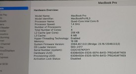 Good
													MacBook Pro 2020 - 13" - I5, Silver, 512 GB, 16 GB, photo 4 of 9