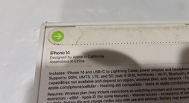 New
													Apple iPhone 14 - AT&T, Midnight, 128 GB, A2649, photo 3 of 3