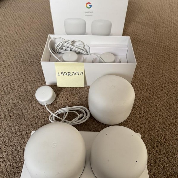 Google Nest WiFi Mesh Router - Snow, 3-Pack