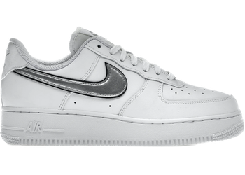 Nike Air Force 1 Low '07 Essential White Metallic Silver Black (Women's) for sale