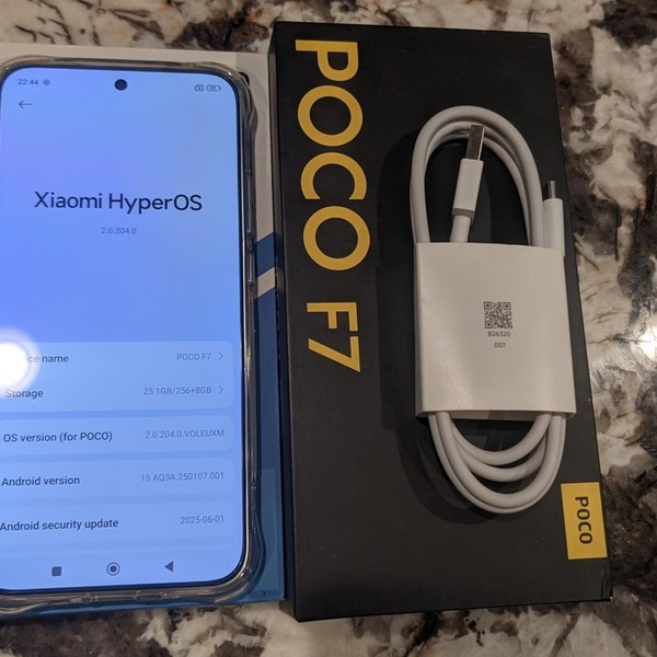 Xiaomi POCO F7 - Unlocked Non-US, Silver, 256 GB