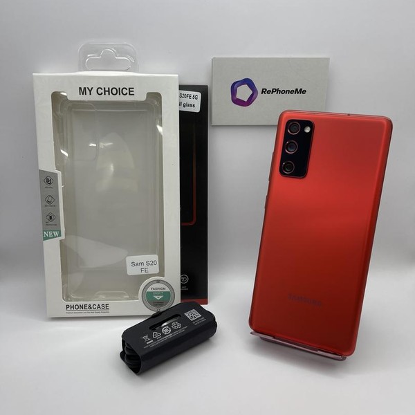 Samsung Galaxy S20 FE 5G - Unlocked, 128 GB, Cloud Red, 6 GB, SM-G781U1/DS