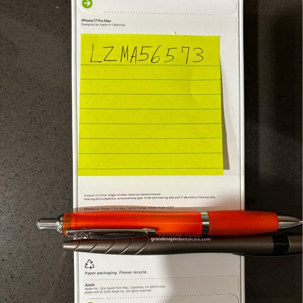 Apple iPhone 17 Pro Max - Unlocked, 256 GB, Cosmic Orange, A3257