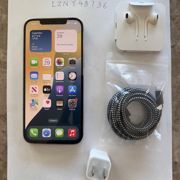 Apple iPhone 12 Pro Max - Unlocked, Silver, 256 GB, A2342