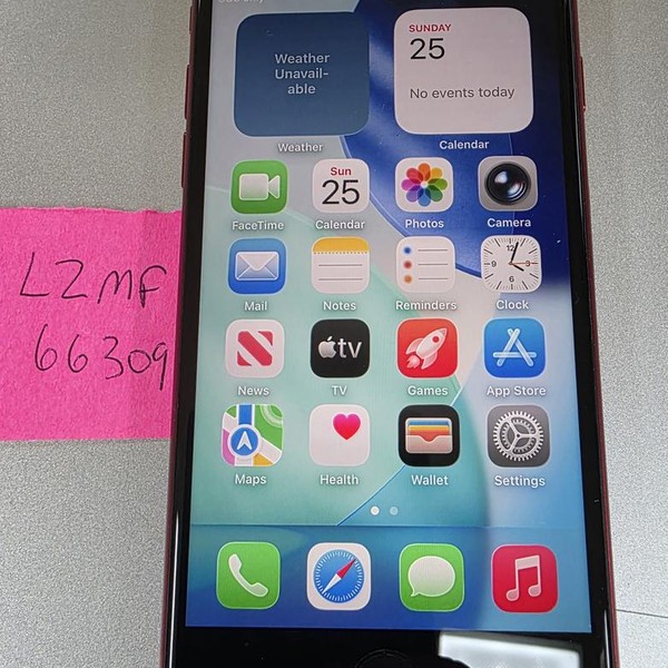 Apple iPhone SE 3rd Gen 2022 - Unlocked, 256 GB, Red, A2595