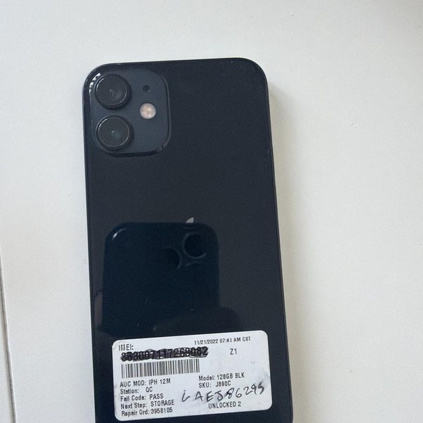 Apple iPhone 12 Mini - Unlocked, 128 GB, Black, A2176