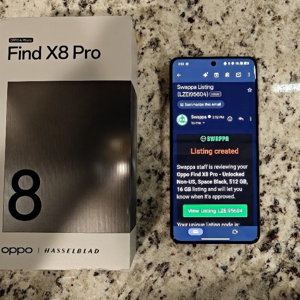 Oppo Find X8 Pro - Unlocked Non-US, 512 GB, Space Black, 16 GB