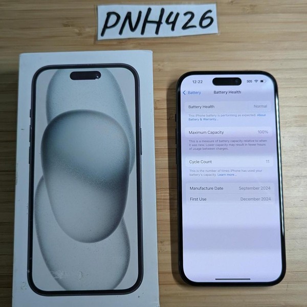 Apple iPhone 15 - AT&T, 128 GB, Black, A2846