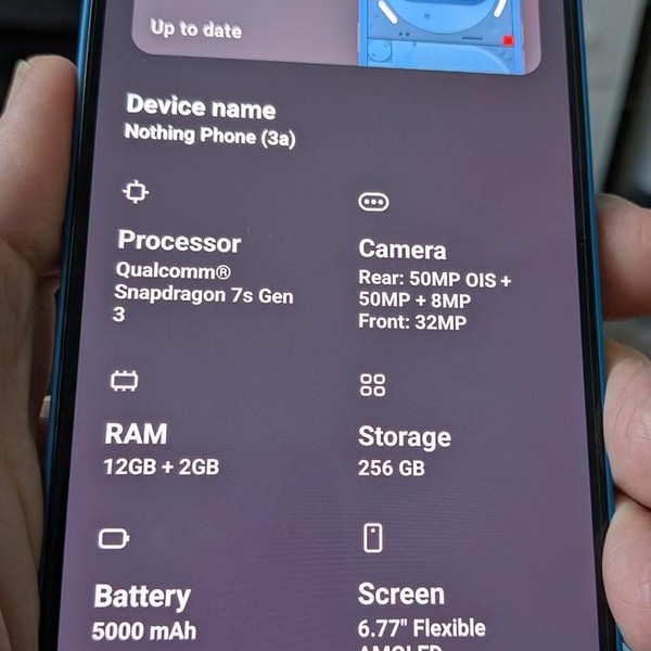 Nothing Phone 3a - Unlocked, Blue, 256 GB, 12 GB