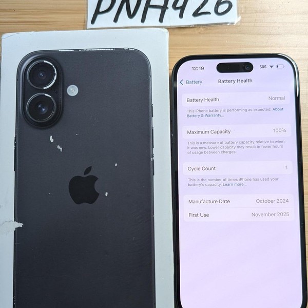 Apple iPhone 16 - Unlocked, 128 GB, Black, A3081