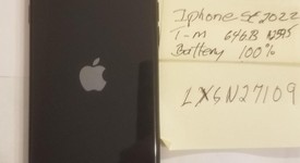 Good
													Apple iPhone SE 3rd Gen 2022 - T-Mobile, Midnight, 64 GB, A2595, photo 2 of 4