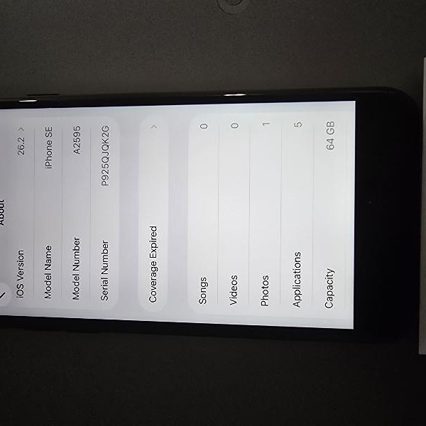 Apple iPhone SE 3rd Gen 2022 - Verizon, 64 GB, Midnight, A2595