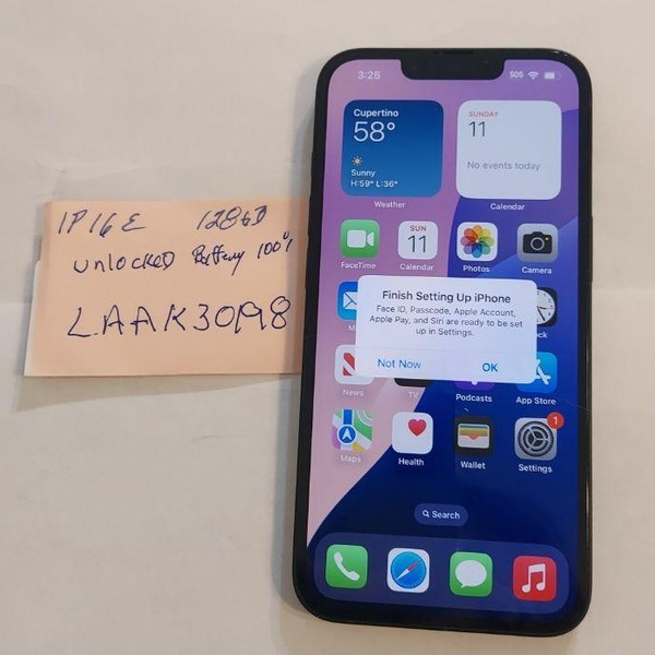 Apple iPhone 16e - Unlocked Non-US, 128 GB, Black, A3409