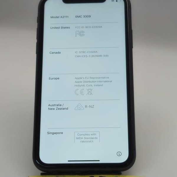 Apple iPhone 11 - Unlocked, 64 GB, Black, A2111