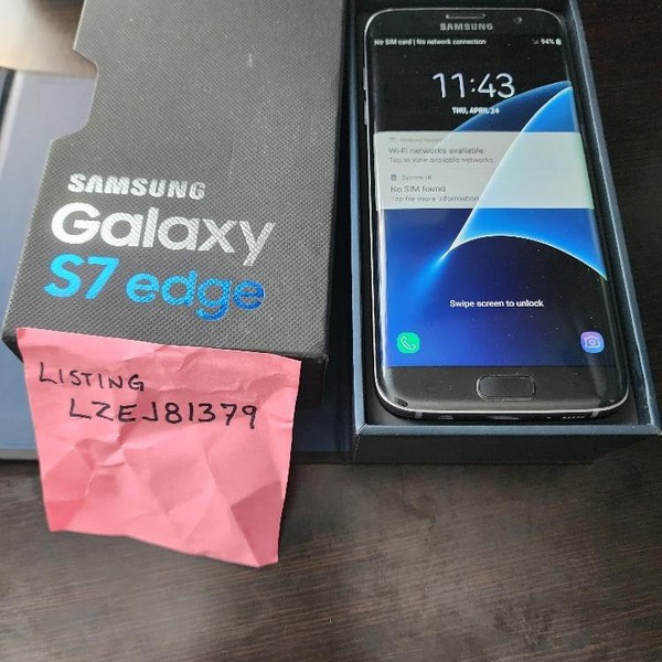 Samsung Galaxy S7 Edge - Verizon, 32 GB, Black, SM-G935V