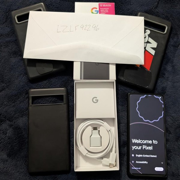 Google Pixel 7a - T-Mobile, 128 GB, Charcoal, 8 GB, GWKK3
