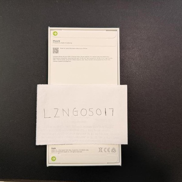 Apple iPhone 16 - Verizon, 128 GB, Black, A3081