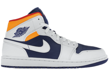 Jordan 1 Mid Royal Blue Laser Orange for sale