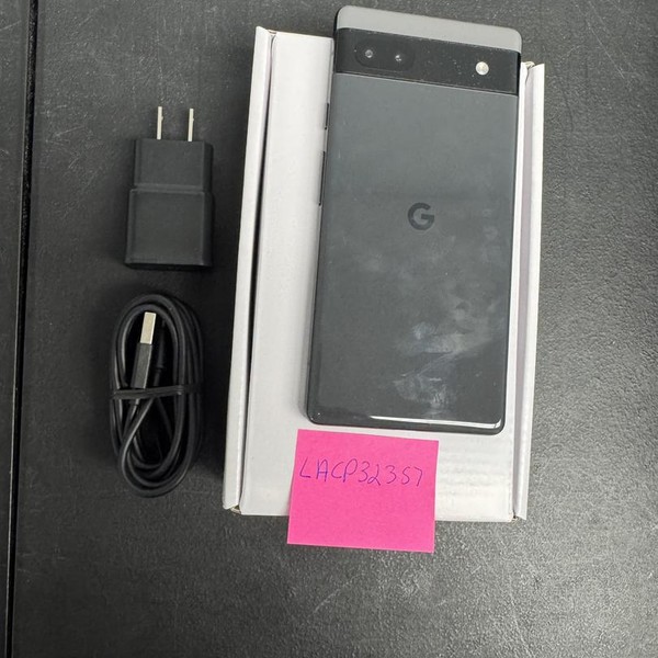 Google Pixel 6a - Unlocked, 128 GB, Charcoal, 6 GB, GX7AS