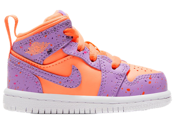 Jordan 1 Mid Paint Splatter Orange Purple (TD) for sale