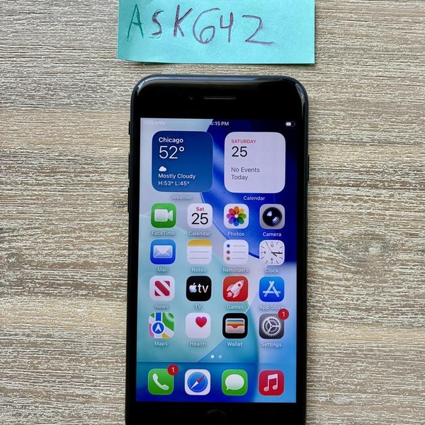 Apple iPhone SE 3rd Gen 2022 - Unlocked, 128 GB, Midnight, A2595