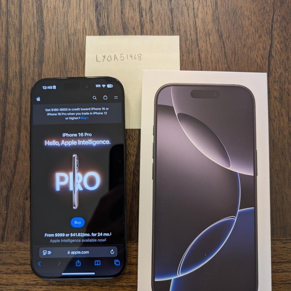 Apple iPhone 16 Pro - Unlocked, 128 GB, Black, A3083