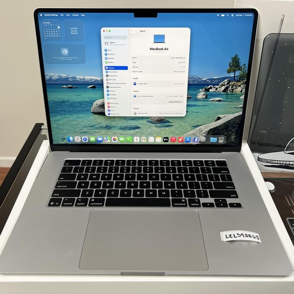 MacBook Air 2025 (M4) - 15 inch - 1 TB, Silver, 24 GB, Apple M4