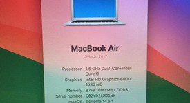 Fair
													MacBook Air 2017 - 13" - I5, Silver, 128 GB, 8 GB, photo 2 of 10