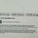 New MacBook Pro 2024 - 16 inch - 512 GB, Space Black, 24 GB, Apple M4 Pro 14-core