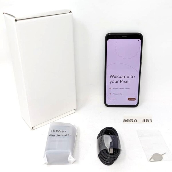 Google Pixel 4 - Unlocked, 64 GB, Black, 6 GB, G020I, Google Edition