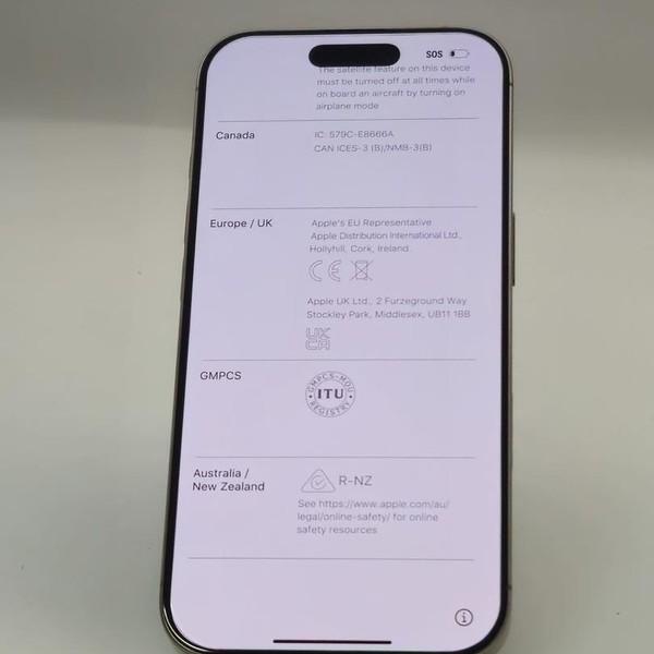 Apple iPhone 16 Pro - Unlocked, 256 GB, Natural, A3083