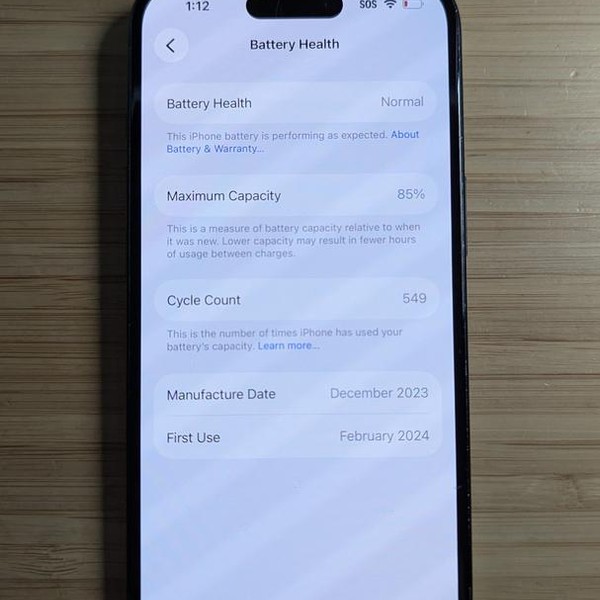 Apple iPhone 15 - Unlocked, 128 GB, Black, A2846