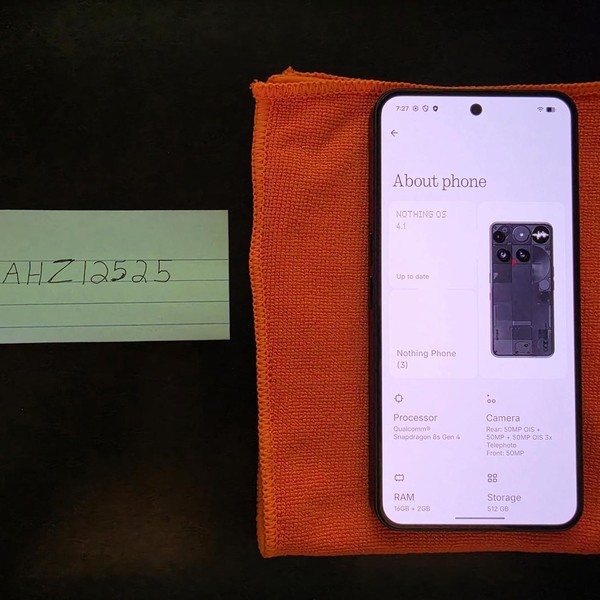 Nothing Phone (3) - Unlocked, 512 GB, Black, 16 GB