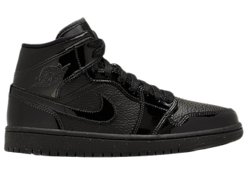 Jordan 1 Mid Patent Triple Black (Women's) for sale