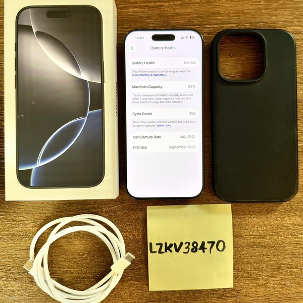 Apple iPhone 16 Pro - Unlocked, 256 GB, Black, A3083