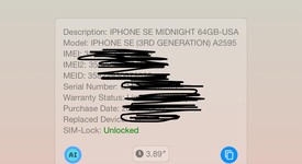 New
													Apple iPhone SE 3rd Gen 2022 - Unlocked, Midnight, 64 GB, A2595, photo 3 of 5