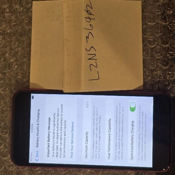 Apple iPhone SE 3rd Gen 2022 - Unlocked, 64 GB, Red, A2595