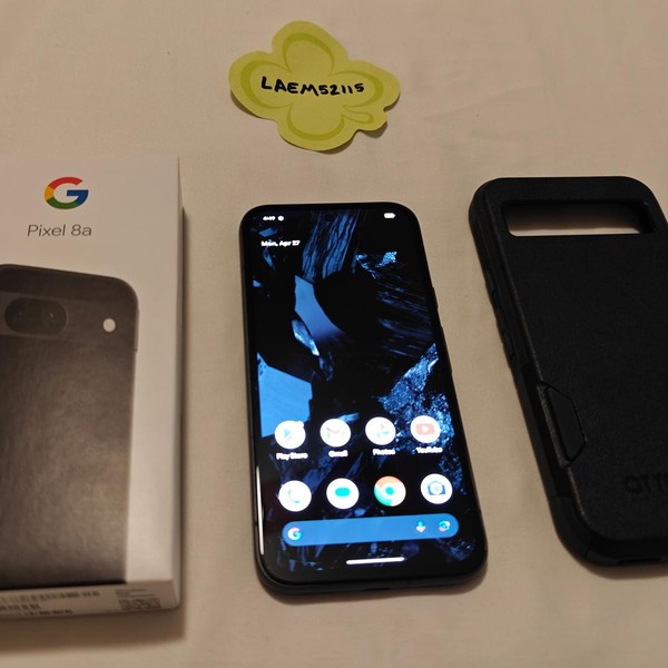 Google Pixel 8a - Unlocked, 128 GB, Obsidian, 8 GB, GKV4X, Sub-6 5G